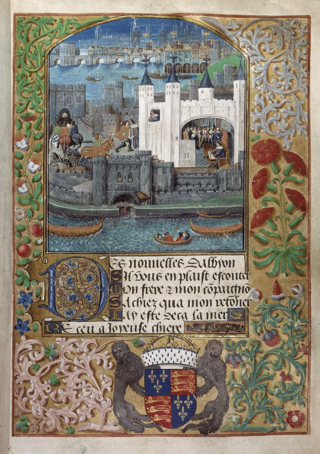 A Torre de Londres, c. 1500. British Library, Royal MS 16 F II, f. 73 · CC0.