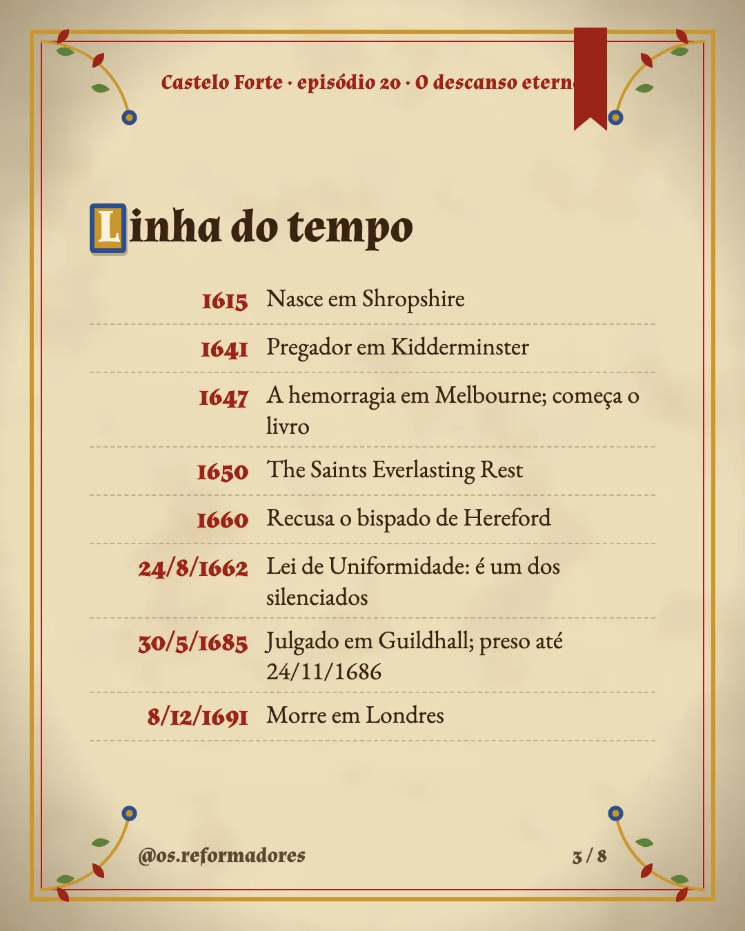 Cartão 3 do resumo de O descanso eterno