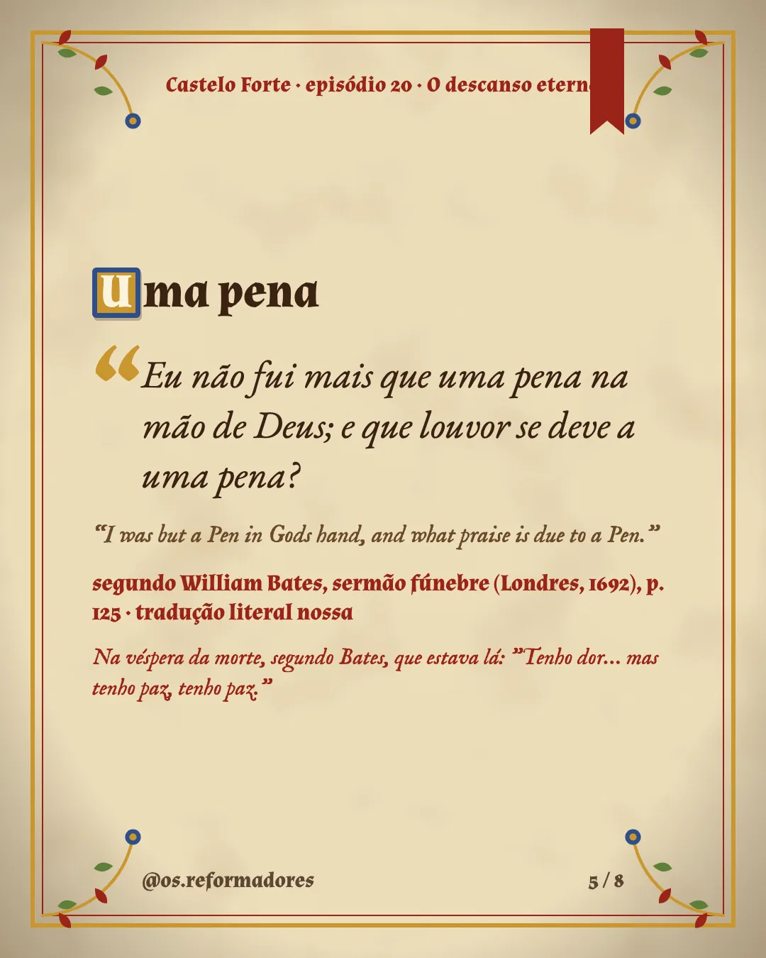 Cartão 5 do resumo de O descanso eterno