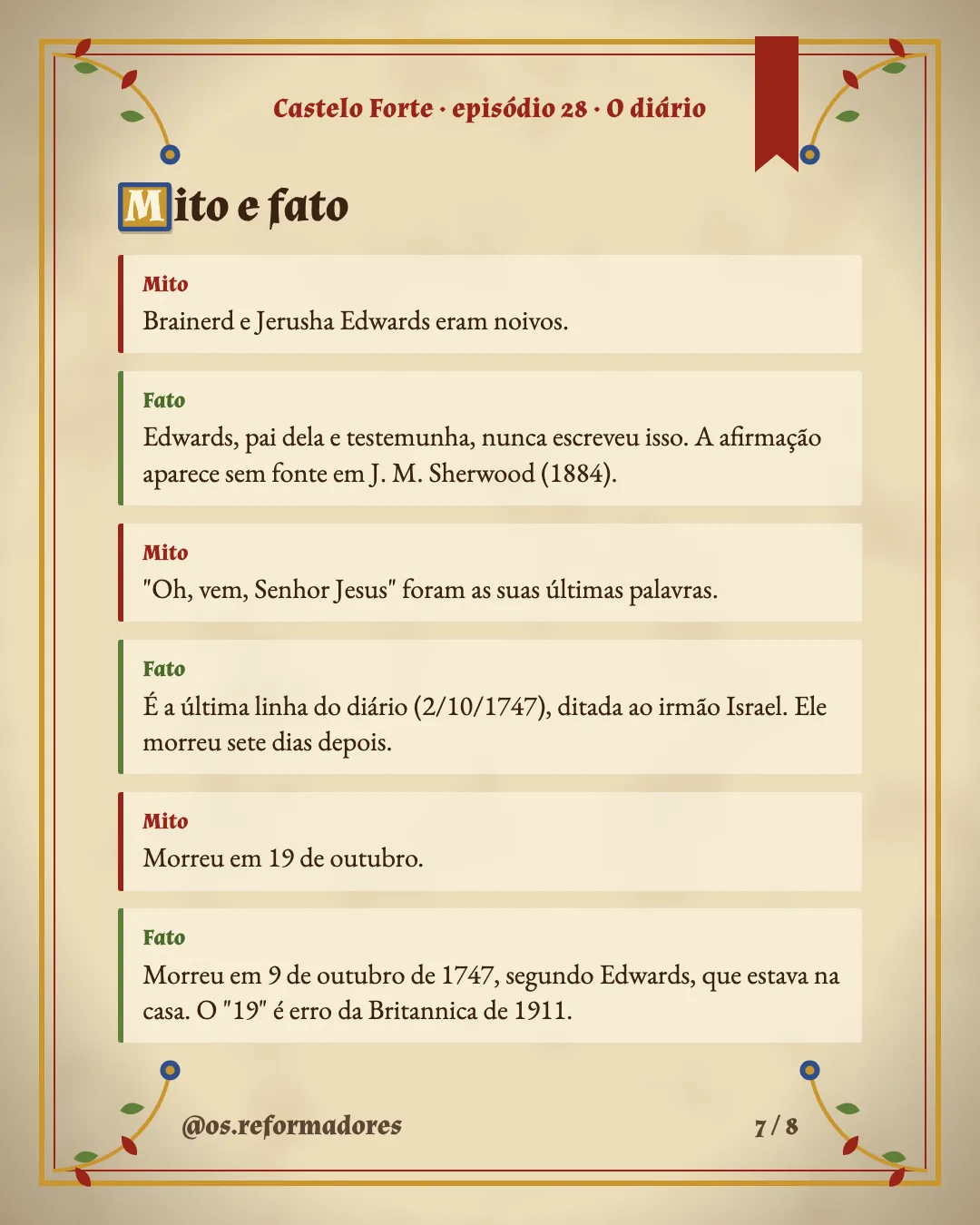 Cartão 7 do resumo de O diário