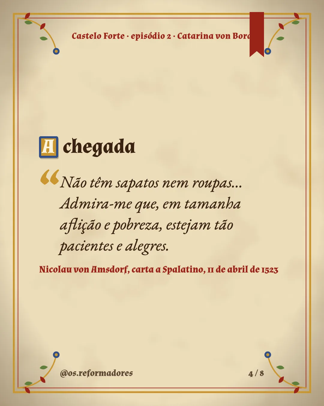 Cartão 4 do resumo de Catarina von Bora
