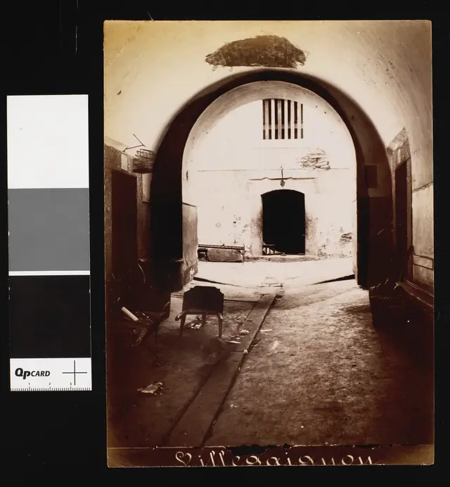 Ilha de Villegaignon, foto de 1894 · Coleção Thereza Christina Maria, Biblioteca Nacional · Domínio público.