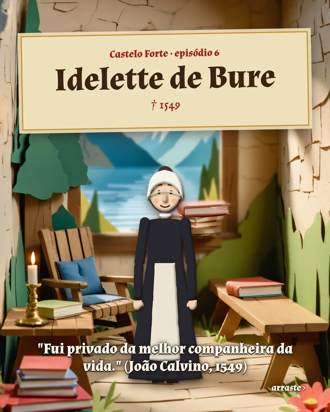 Cartão 1 do resumo de Idelette de Bure