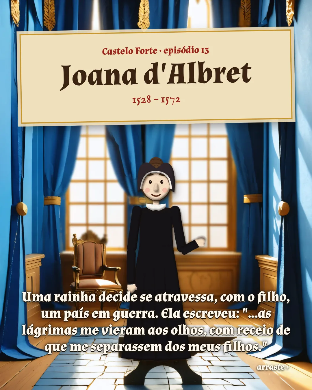 Cartão 1 do resumo de Joana d'Albret
