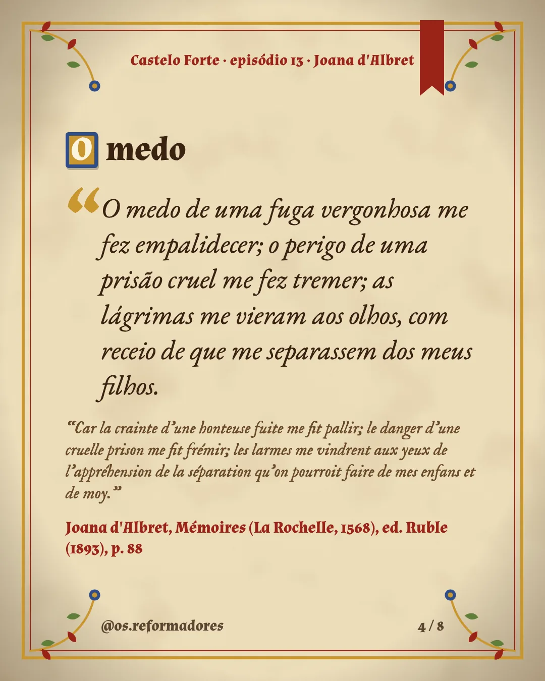 Cartão 4 do resumo de Joana d'Albret