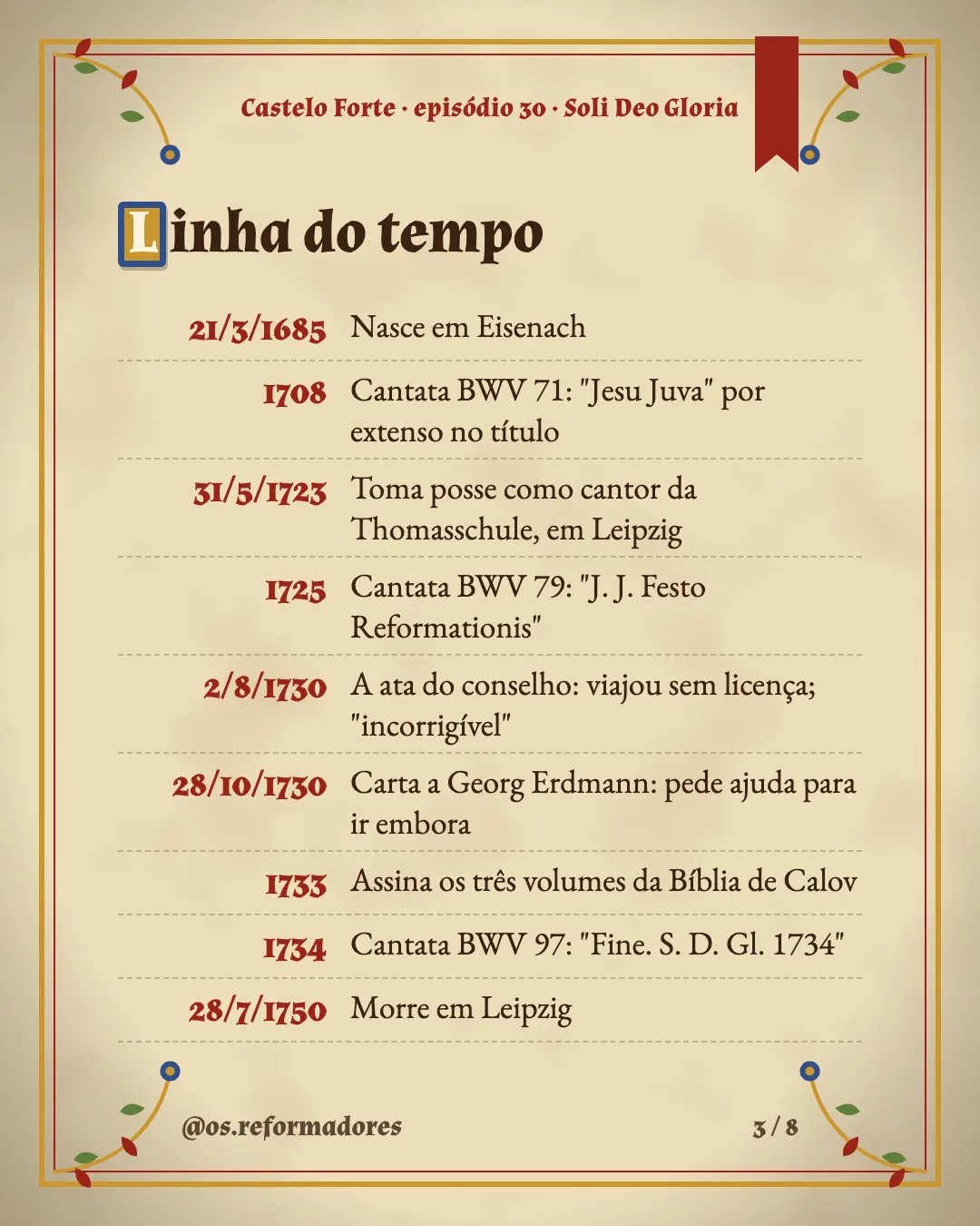 Cartão 3 do resumo de Soli Deo Gloria