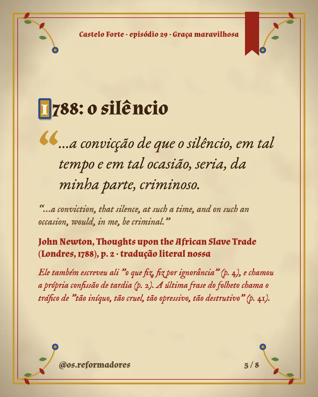 Cartão 5 do resumo de Graça maravilhosa