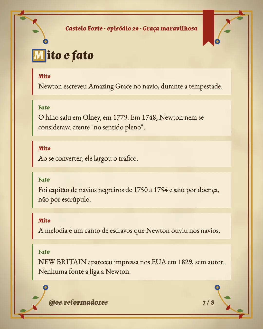 Cartão 7 do resumo de Graça maravilhosa