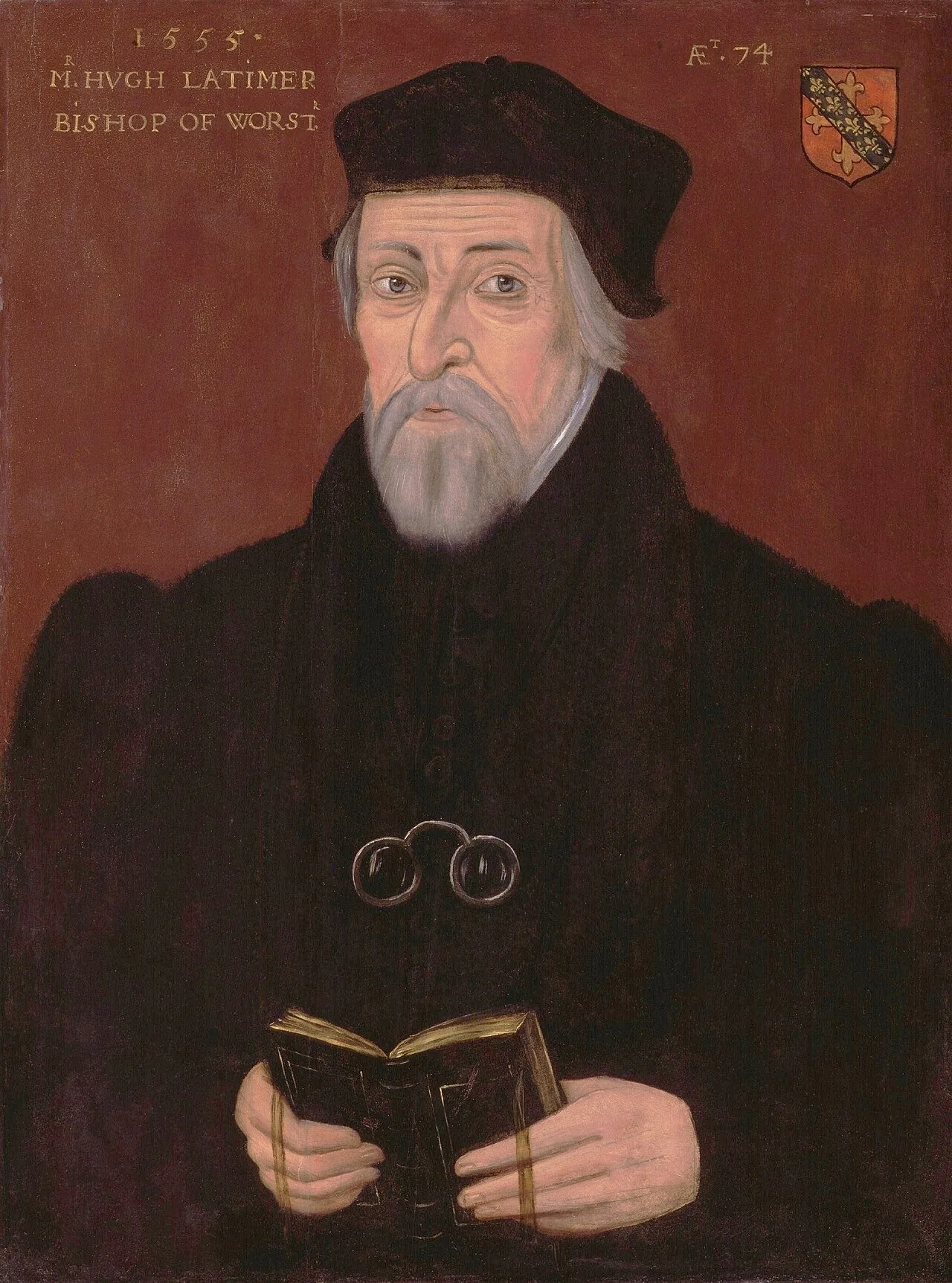 Hugh Latimer, 1555. Pintor desconhecido · National Portrait Gallery, Londres · Domínio público, via Wikimedia Commons.