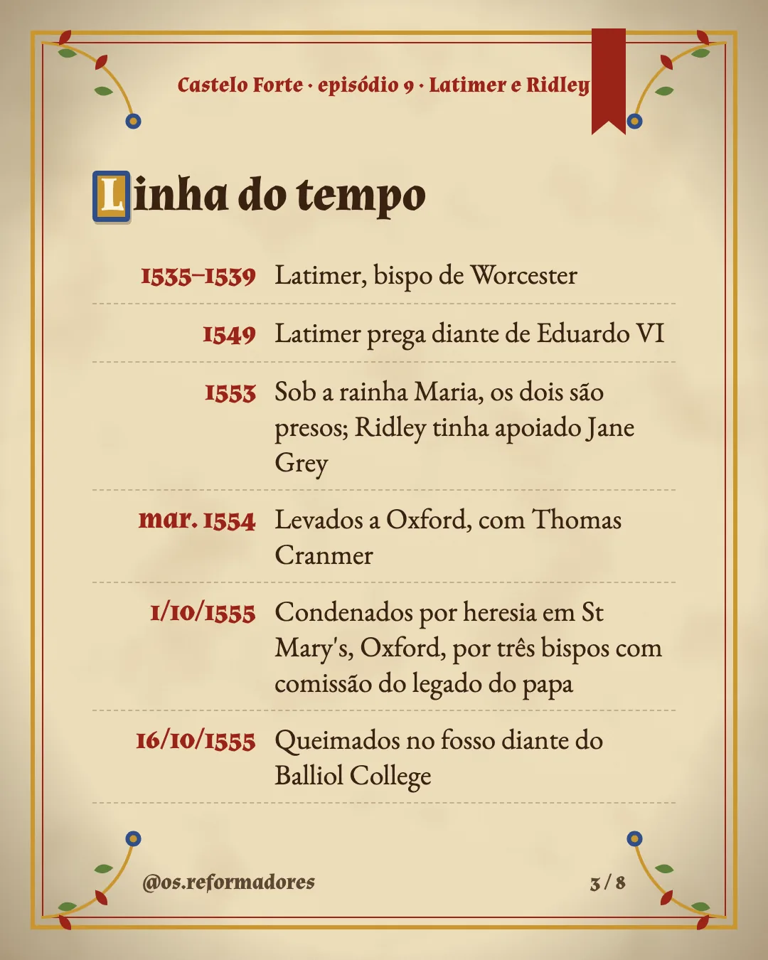 Cartão 3 do resumo de Latimer e Ridley