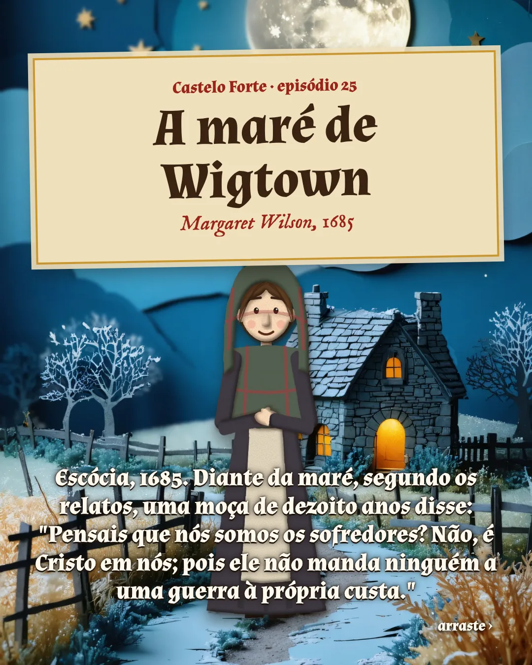 Cartão 1 do resumo de A maré de Wigtown