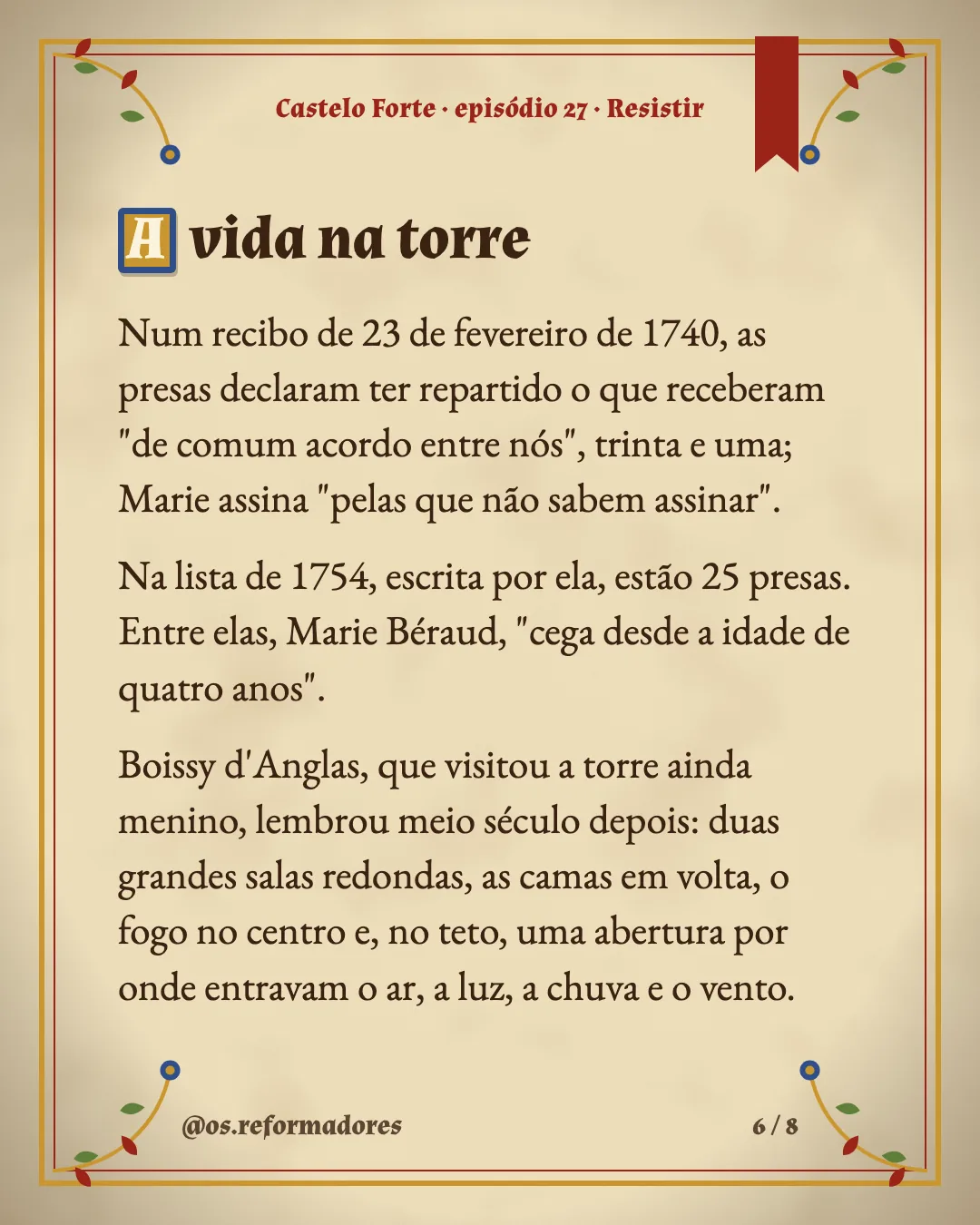 Cartão 6 do resumo de Resistir