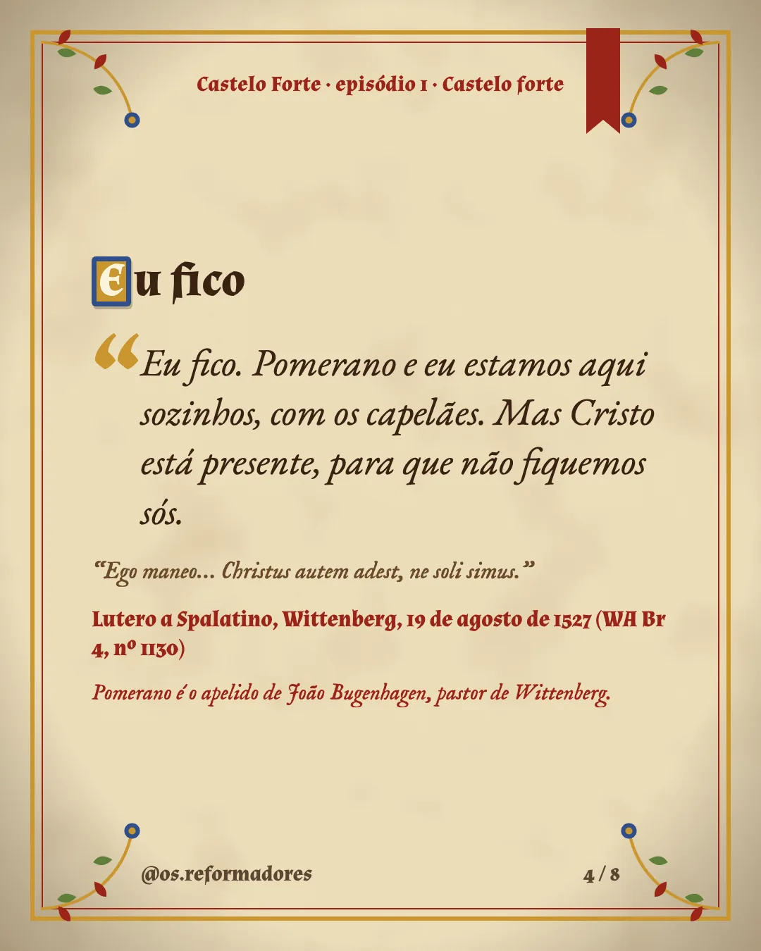 Cartão 4 do resumo de Martinho Lutero