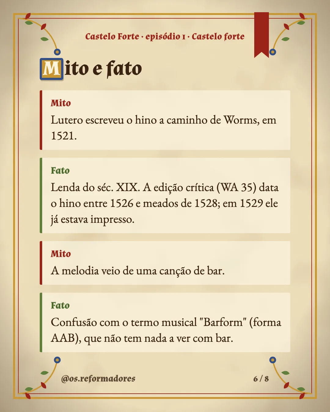 Cartão 6 do resumo de Martinho Lutero