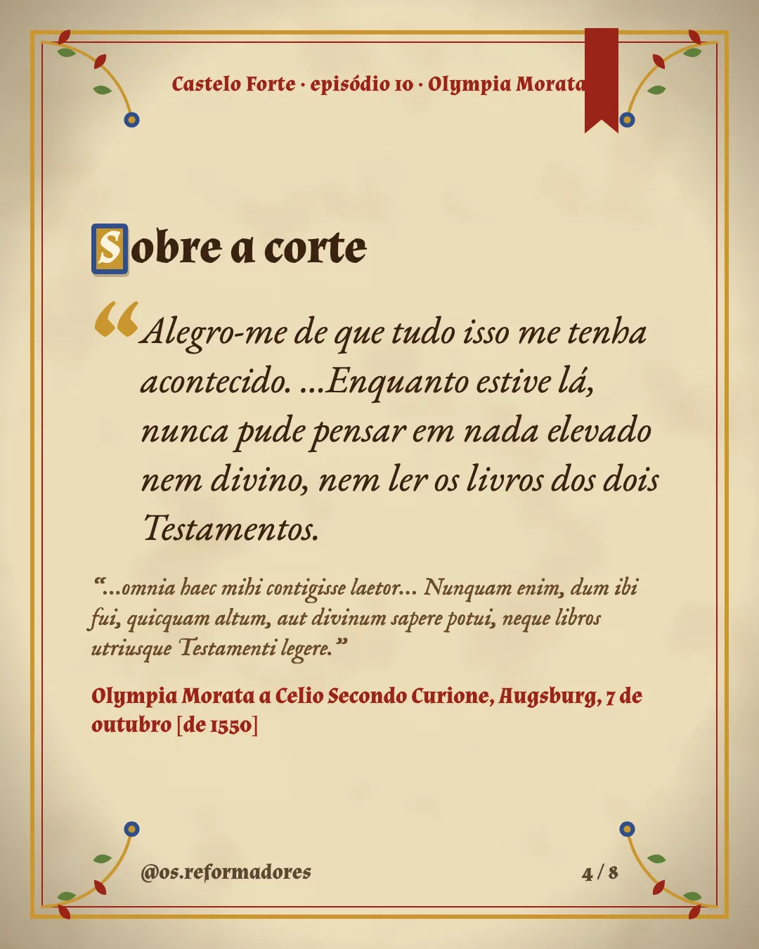 Cartão 4 do resumo de Olympia Morata