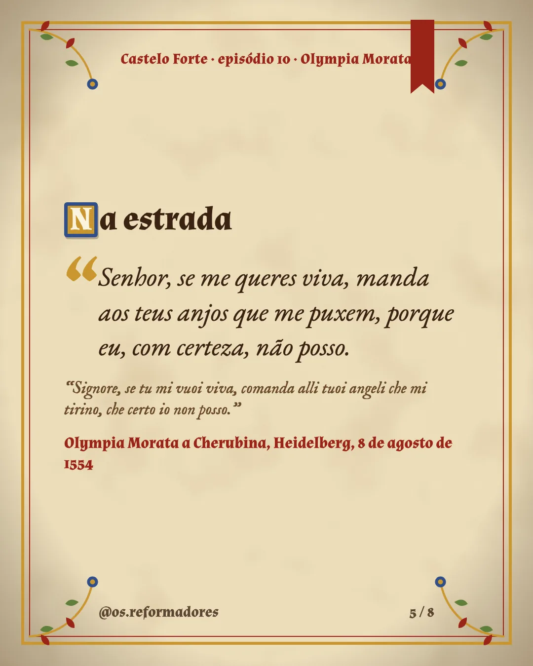 Cartão 5 do resumo de Olympia Morata