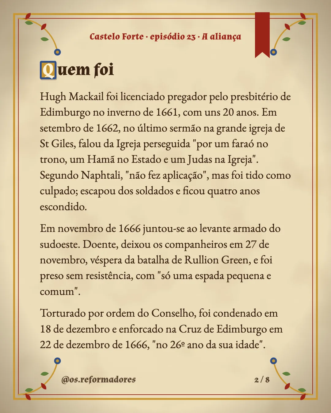 Cartão 2 do resumo de A aliança