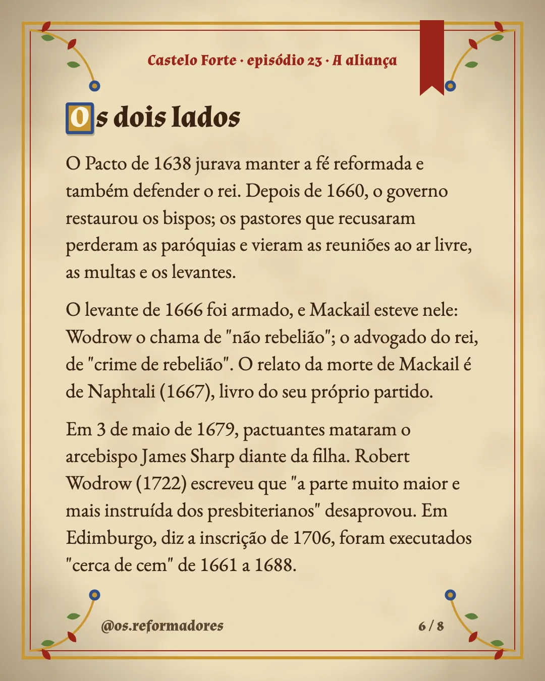 Cartão 6 do resumo de A aliança