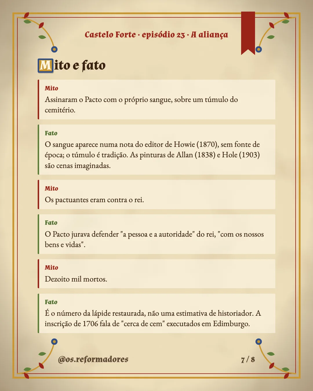 Cartão 7 do resumo de A aliança