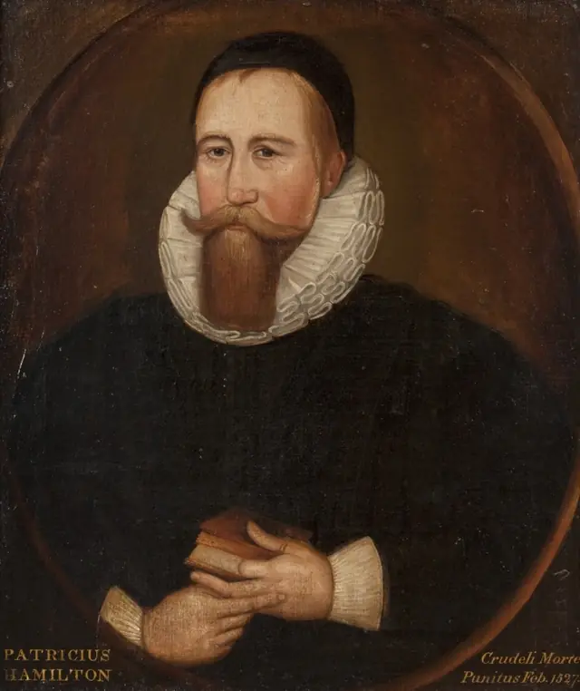 Patrick Hamilton, retrato póstumo e imaginado, atribuído a John Scougal (séc. XVII–XVIII). Hunterian, Glasgow. Domínio público.
