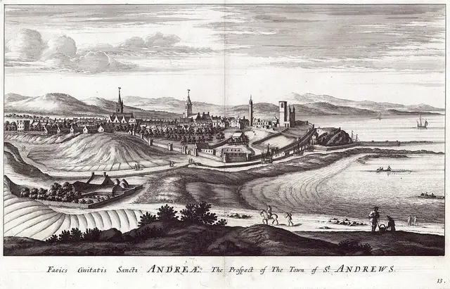 St Andrews em 1693. John Slezer, Theatrum Scotiae. National Library of Scotland.