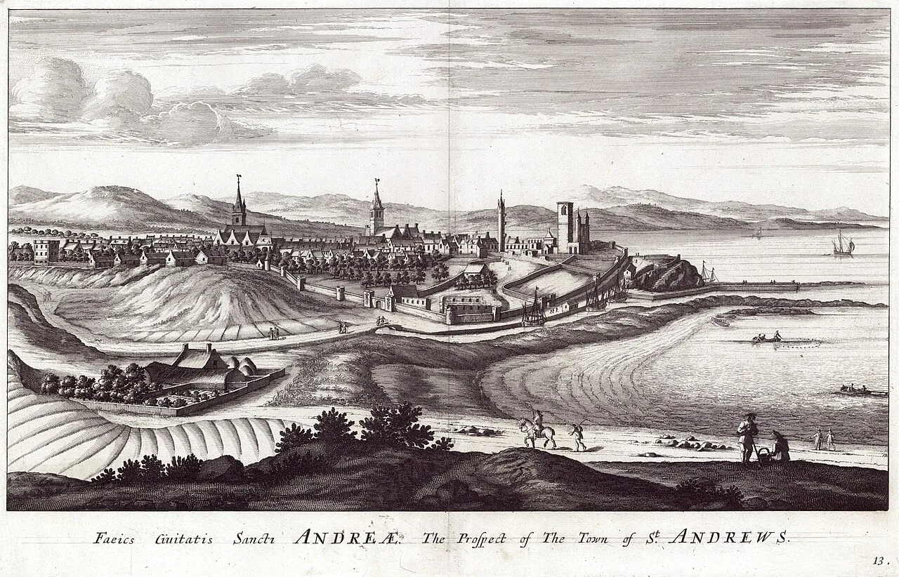 St Andrews em 1693. John Slezer, Theatrum Scotiae. National Library of Scotland.