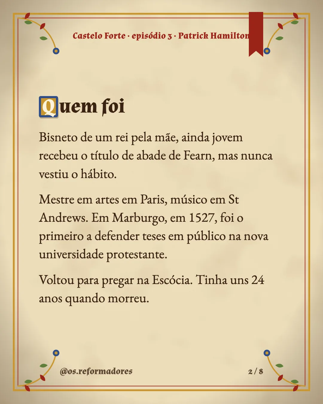 Cartão 2 do resumo de Patrick Hamilton