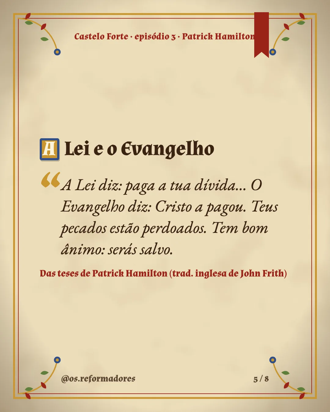 Cartão 5 do resumo de Patrick Hamilton