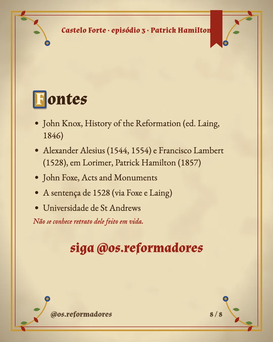 Cartão 8 do resumo de Patrick Hamilton