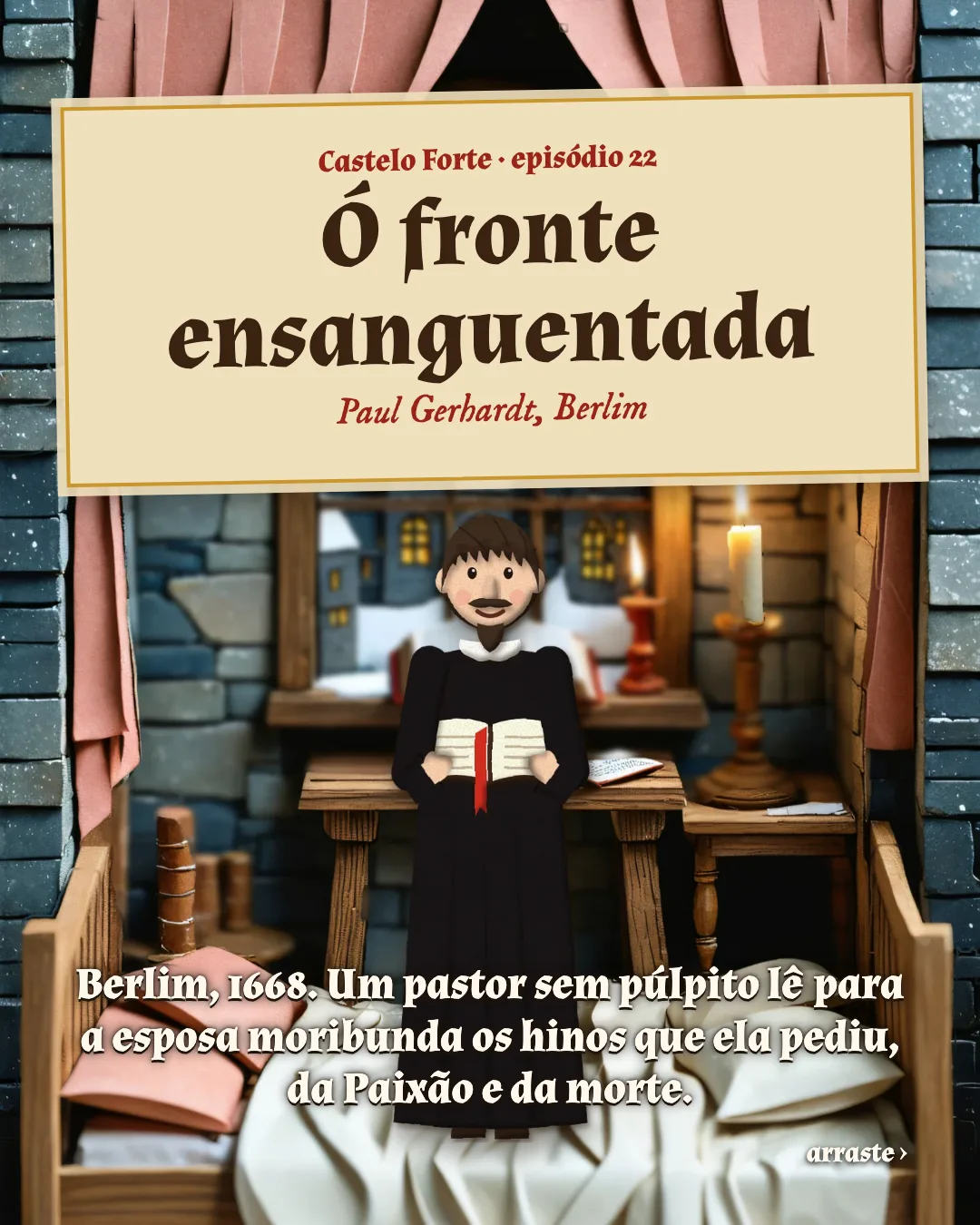 Cartão 1 do resumo de Ó fronte ensanguentada