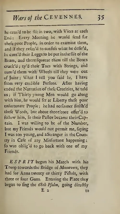 Jean Cavalier, Memoirs of the Wars of the Cevennes, Londres, 1726 · Duke University · Domínio público.