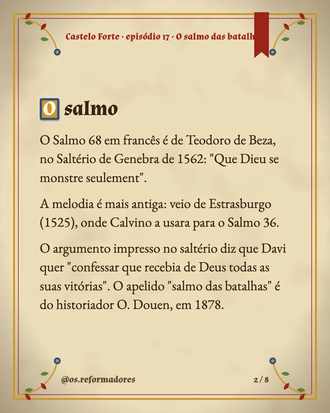 Cartão 2 do resumo de O salmo das batalhas