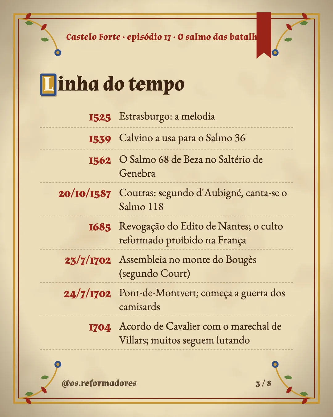 Cartão 3 do resumo de O salmo das batalhas