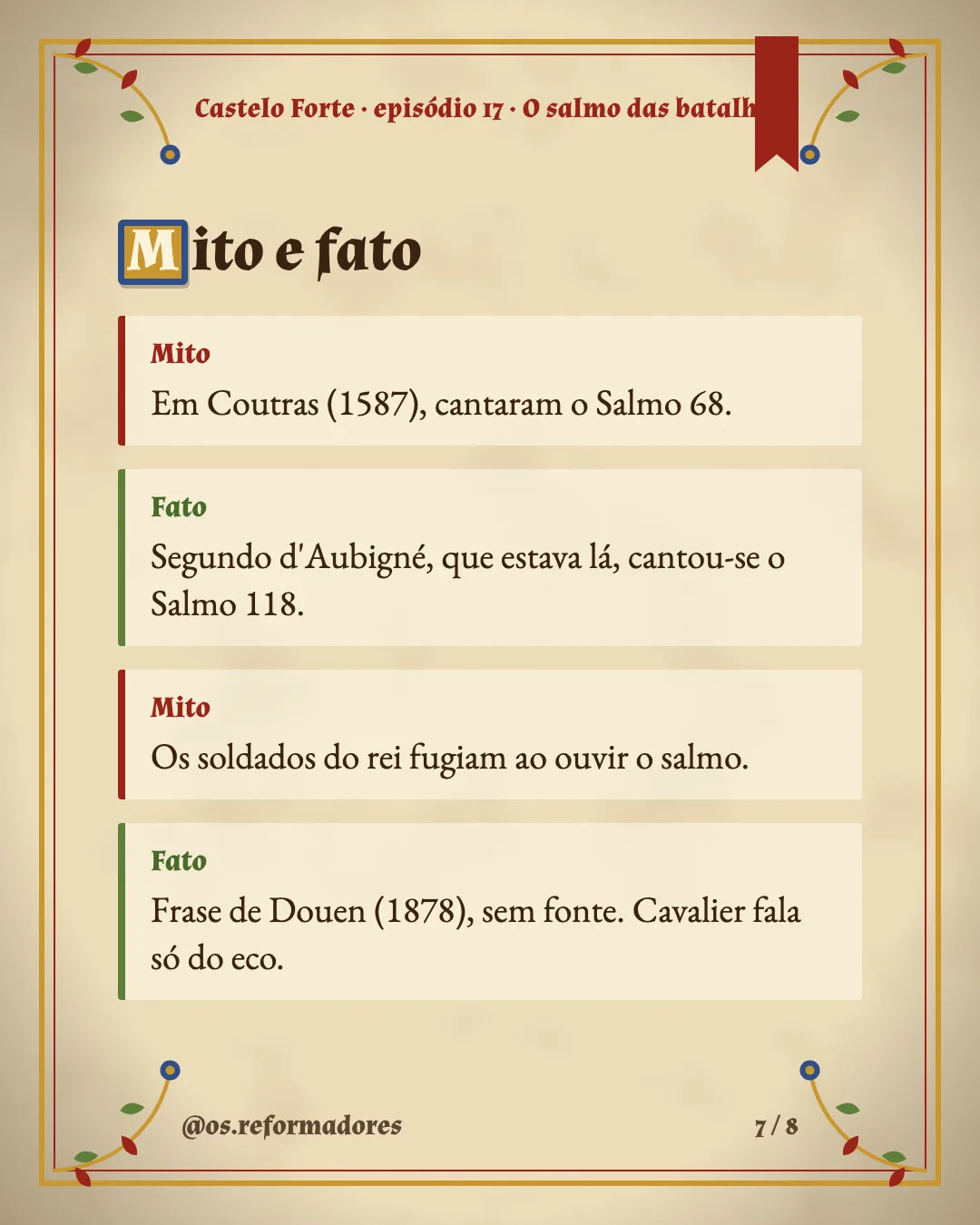Cartão 7 do resumo de O salmo das batalhas