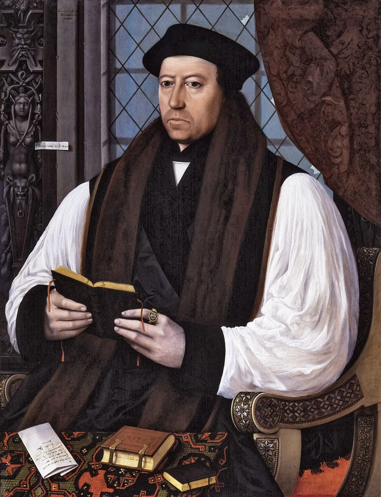Thomas Cranmer. Gerlach Flicke, 1545–46 · National Portrait Gallery, Londres · Domínio público.