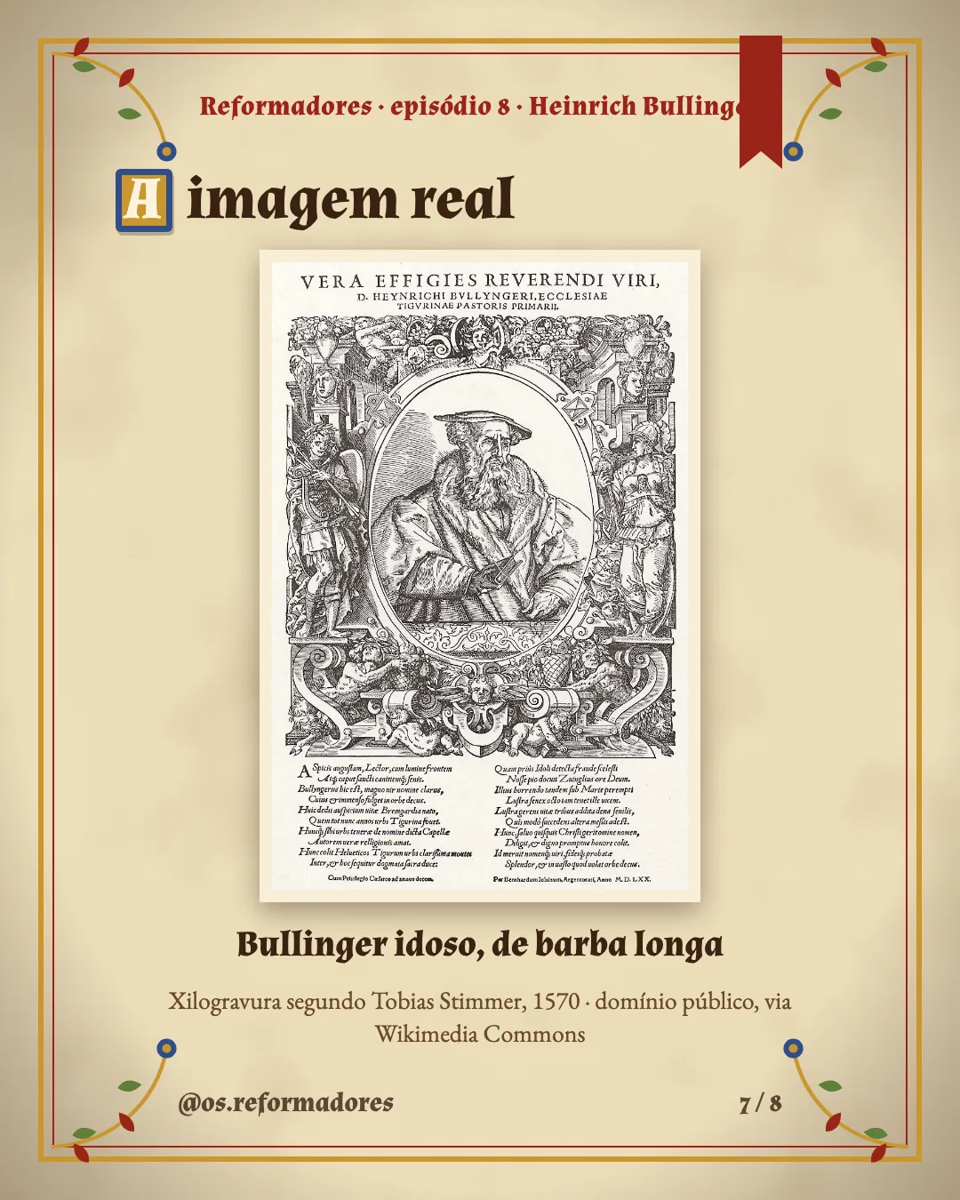 Cartão 7 do resumo de Heinrich Bullinger