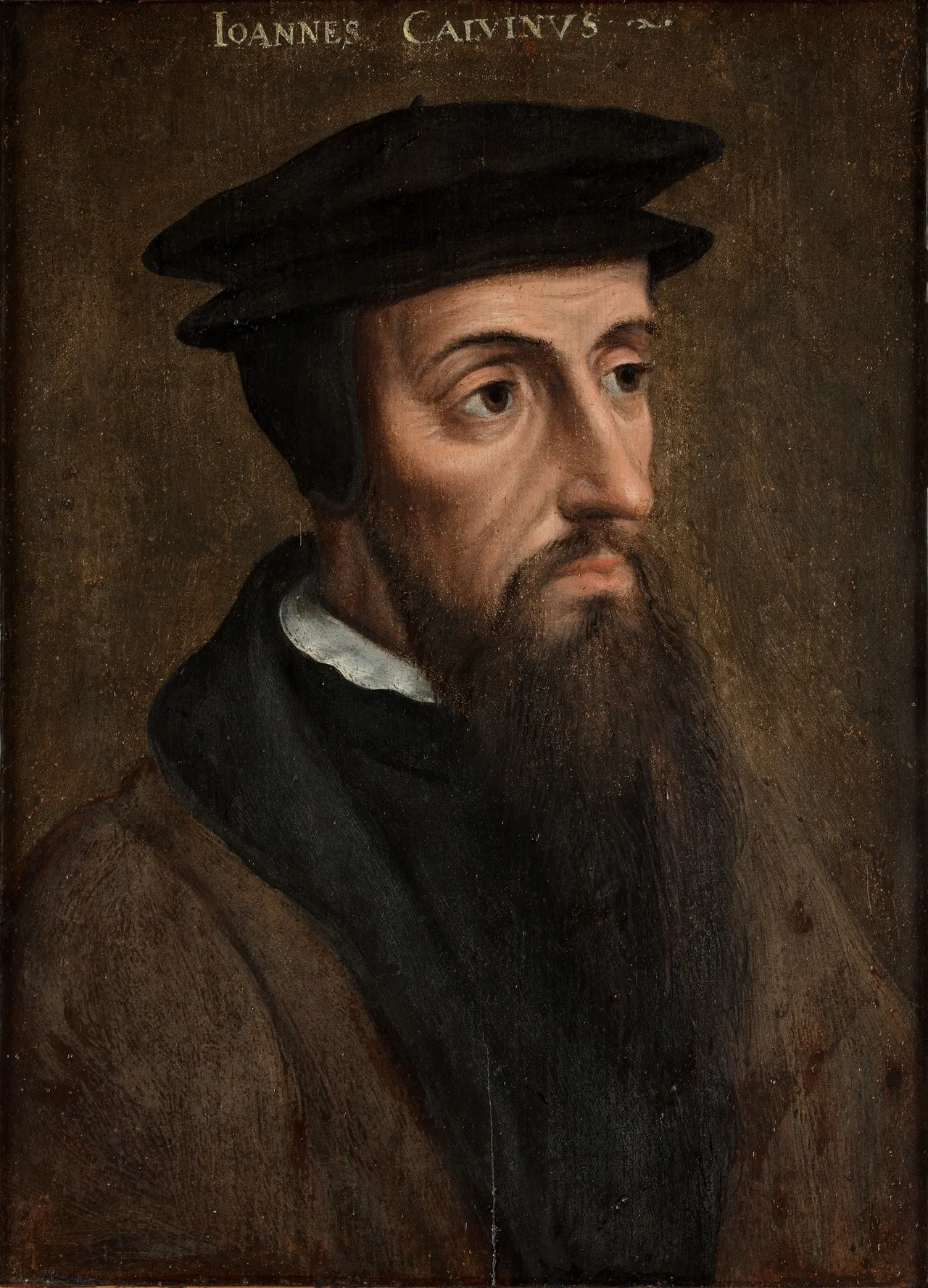 Retrato de João Calvino, anônimo, c. 1550, Museu Catharijneconvent, Utrecht. Domínio público.
