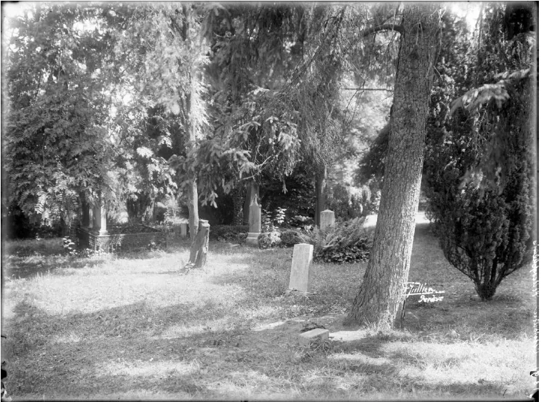 Túmulo tradicional de Calvino, Cimetière des Rois. Foto: Frank Henri Jullien, 1921, Bibliothèque de Genève. Domínio público.