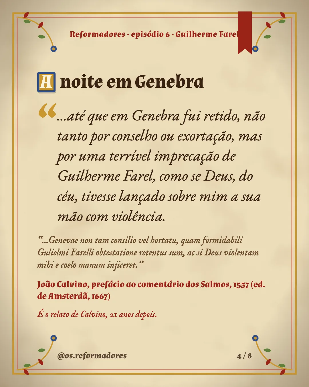 Cartão 4 do resumo de Guilherme Farel