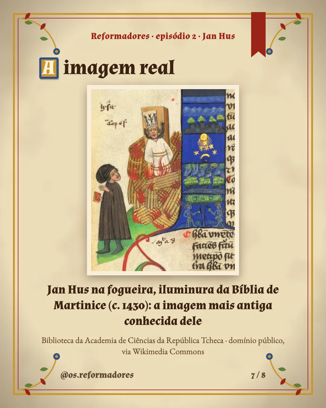 Cartão 7 do resumo de Jan Hus