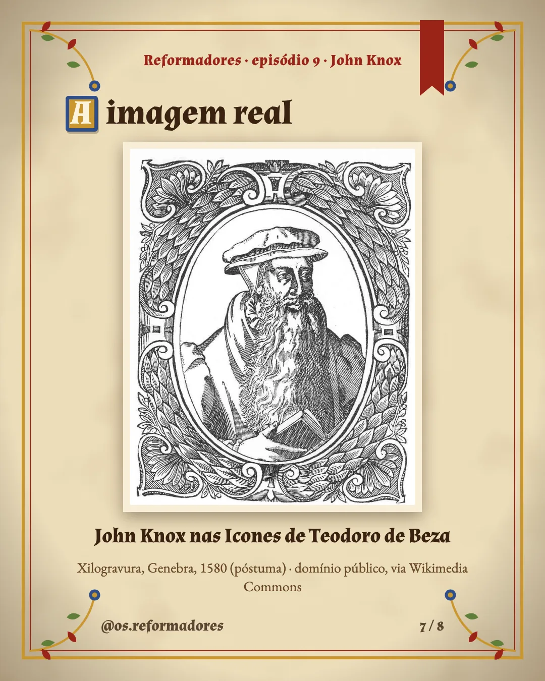 Cartão 7 do resumo de John Knox