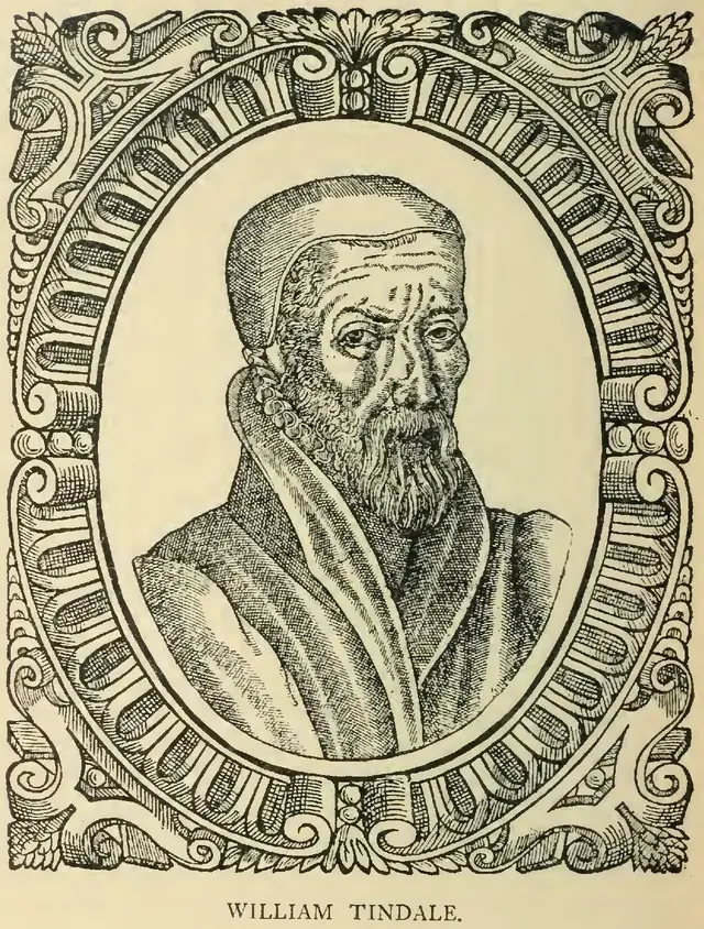 William Tyndale nas Icones de Teodoro de Beza (1580), fac-símile de 1906. Domínio público.