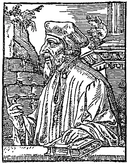 Retrato em John Bale, Illustrium maioris Britanniae scriptorum summarium (1548). Domínio público.