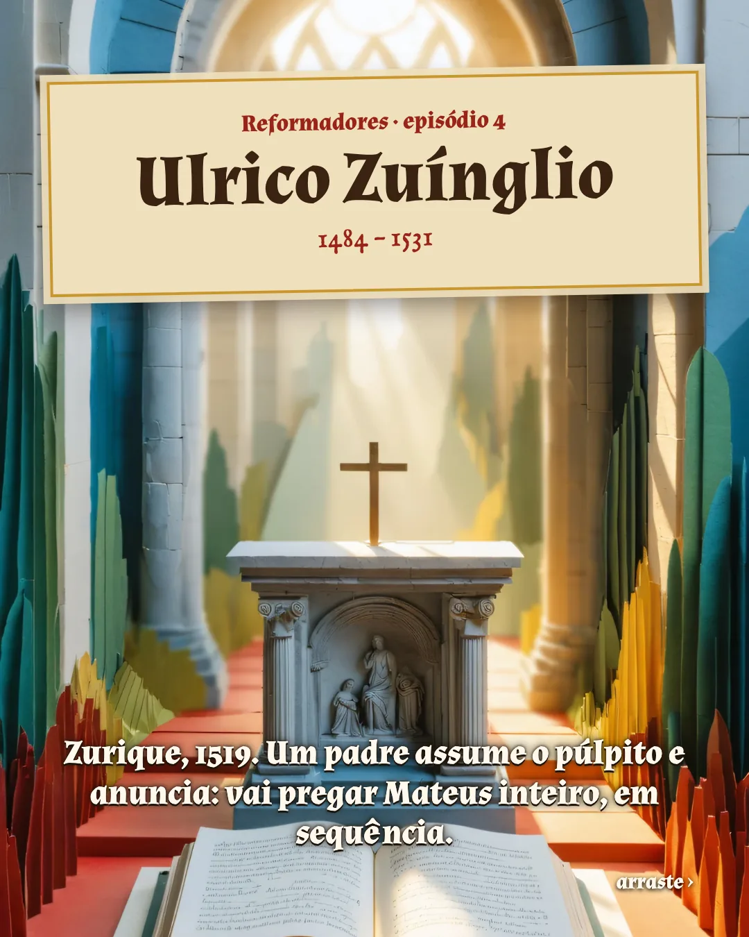 Cartão 1 do resumo de Ulrico Zuínglio